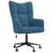 vidaXL Relaxsessel mit Rollen Höhenverstellbar Drehbar Fernsehsessel Polstersessel Polsterstuhl Relaxstuhl Sessel Ohrensessel Wohnzimmer Blau Samt