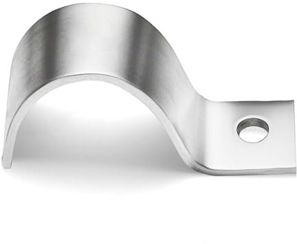 Ezitruz 20 Pezzi Collari per Tubi, 30mm Cavallotti per Tubi Tondi, 304 Acciaio Inox Fermo Tubo, Singolo a U Morsetti Tubi Per il Fissaggio di Cavi, Fili e Tubi