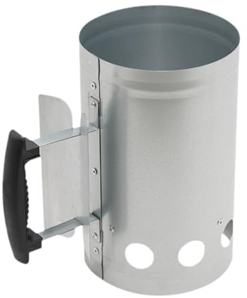 Fenteer Cubo para encender carbón Vegetal con Chimenea, asa cómoda, fácil de Transportar, Ideal para Acampar, el jardín, picnics al Libre. Multiusos: