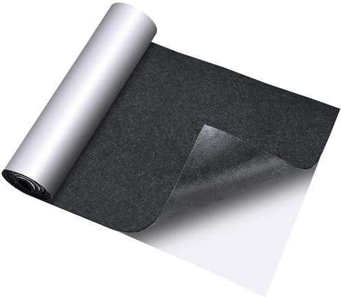 TORVEN Självhäftande Filt på Rulle Svart – Tjock Filttape 30/40/50/60 cm, Flexibel & Halksäker & Ljuddämpande, Filtmatta för Möbler, Lådor, Husbil, Pyssel (60 × 150 cm)