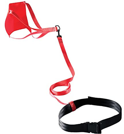 Cintura di resistenza FINIS per nuotatori - Accessorio per allenamento di resistenza - Accessorio per nuoto e piscina - 8 Pollici, Rosso