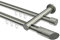 Interdeco Innenlauf Gardinenstange Edelstahl Optik 20 mm Ø 2-läufig Platon Verano, 480 cm