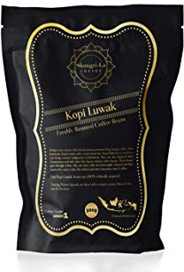 Shangri-La Coffee - Wild Kopi Luwak Coffee Ground Beans - Ethically Sourced - 250 Grams (Other Weights & Bean Types Available) - Produce of Indonesia