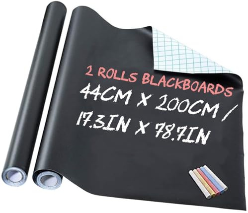 Blackboard Chalk Board Wall Sticker Wrapping Paper 43cm x 200cm for Home School Office
