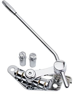 Guyker Tune-O-Matic Style Electric Guitar Bridge Stop Bar Tailpiece Tremolo Compatible with LP SG Guitars TM85, Chrome