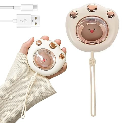 Calentador de Manos Recargable, 2400 mAh Calienta Manos Electrico USB Calentadores de Manos USB Calentador de Mano Eléctrico de Reutilizable Calienta Manos de Bolsillo para Mujeres Niños Hombre
