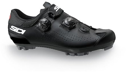 Sidi XC Langlaufschuhe mit breiter Passform, professionelle Mountainbike-Schuhe für Herren, MTB Eagle 1 Mega, weiches Ristverschlusssystem, integrierte Ferse, Schwarz, 11-11.5 Wide