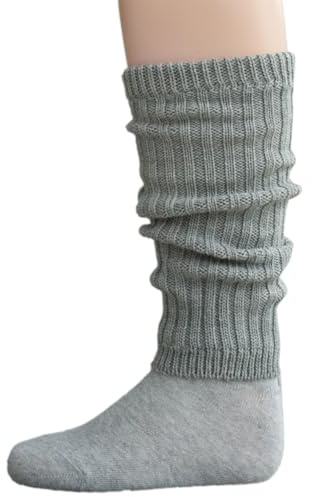 Grodo Grödo, scaldamuscoli per bambini in costina merino (grigio, 2 (8x29cm))
