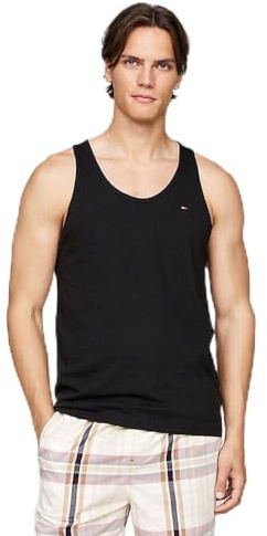 Tommy Hilfiger Herren 3er Pack Tank Tops Rundhalsausschnitt, Schwarz (Black/Black/Black), S