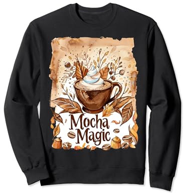 Moka Magic Vintage Tasse à café rétro Barista Aquarelle Sweatshirt