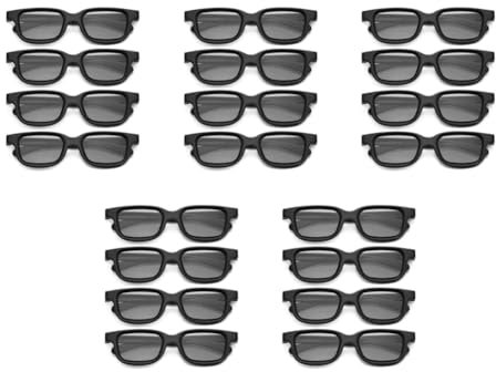 Lot de 20 lunettes polarisées passives 3D pour écran IMIX de cinéma