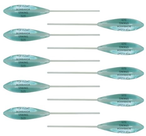 PRO FILSTAR Top Float Sbirolino Sinking Set Trans-Blau 10 x 25g - Zargan & Forellen Angeln Zubehör - Meeresangeln - Spirolino Sinkend - Angelzubehör - Long Cast Fishing Sport Set - Gewichte Angelset