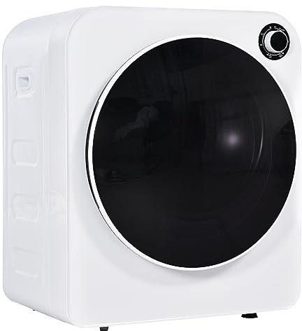 Sèche-linge à évacuation d'air/sèche-linge en acier inoxydable / 3 kg / 830 W/blanc/triple filtre / 5 programmes/protection contre la surchauffe, montage mural [Classe énergétique C]