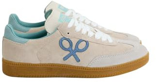 SILBON Zapatilla Casual Raqueta Beige Claro para Hombre Talla 41