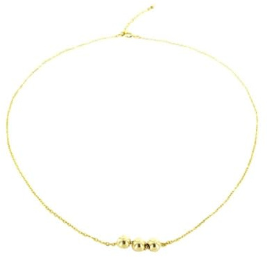 Collier avec pendentif en forme de haricot doré, perle ronde, chaîne de clavicule en or 14 carats, bijoux de fête pour femmes