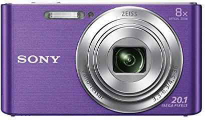 Sony DSCW830 Digital Compact Camera - Purple (20.1MP, 8x Optical Zoom) 2.7 Inch LCD