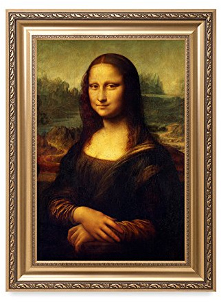 DECORARTS Mona Lisa Framed Wall Art, Gold Frame, 29x21