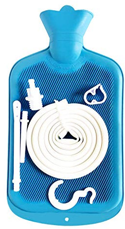 Abyclean Gummi-Klistierbeutel-Set für Analdusche Vaginaldusche Klistierreiniger für die Gesundheit von Frauen oder Männern (Blau-2L)