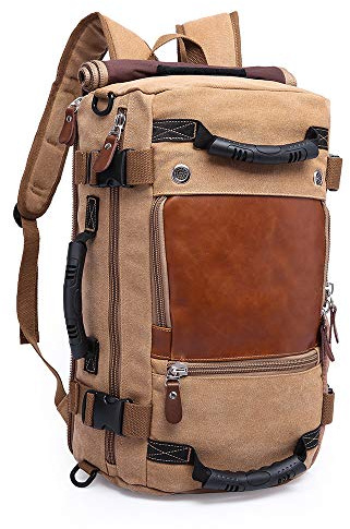 TENSKY Viaggiare Zaino per Gli Uomini 30l Portano sul Volo Tela Vintage Borsone Sport all'Aria Aperta casural Borsa