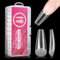 AIMEILI 432 Pièces 10 Tailles Différentes Faux Ongles Semi-Givré Capsules Ongles Gel UV Acrylique pour Nail Art Long Artificiel Ongles avec Boîte