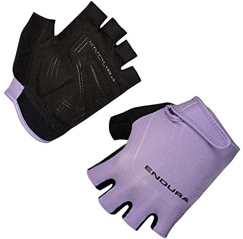 Endura Damen Xtract Fahrradhandschuh | Gel-Polsterung | Handinnenflächen aus Silikon | Ganztägiger Komfort | Schutz vor Blasen Kurzfingerhandschuhe, Violett, M
