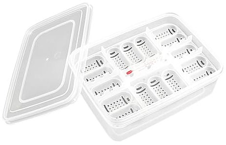 Reptilien-Inkubations-Eiertabletts, Reptilien-Inkubator-Tablett - Transparenter Reptilien-Inkubator mit 16 Gittern,Inkubationsbox für die Entwicklung von Reptilieneiern, Brutkasten, Bruttablett