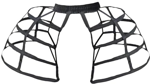 Auroeyfairy Bustle burar kjol viktoriansk ringkjol kvinnor cykeljacka underkjol, en storlek, Svart, one size
