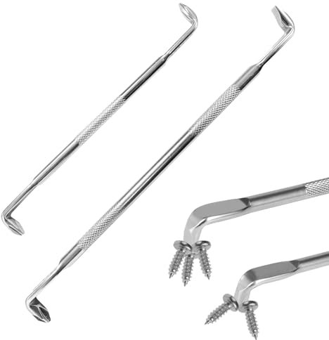 2 Stück Winkelschraubendreher,Dreieck Schraubenzieher,Winkelschraubendreher Schlitz Kreuzschlitz,90 Grad Z-Typ Doppelkopf Offset Magnetische Schraubendreher für Arbeiten auf engem Raum