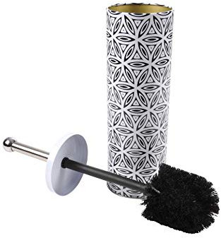 douceur d'intérieur, Spazzola Wc (diametro 9,4 x 38,5 cm) Graphic Jungle, metallo stampato