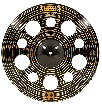 Meinl Cymbals Classics Custom Dark Trash Crash Cymbal 18 inch (Video) for Drum Set (45,72cm) B12 Bronze, Dark Finish, Made in Germany (CC18DATRC)