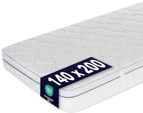 Ortho-Relax Matratze 140x200cm, 23cm hoch, Härtegrad H2, 100 Nächte Probeschlafen, 5-Zonen-Spezial-Komfortschaum-Matratze, Luftkanaltechnik & Klimaband für erhöhte Atmungsaktivität, Öko-Tex 100