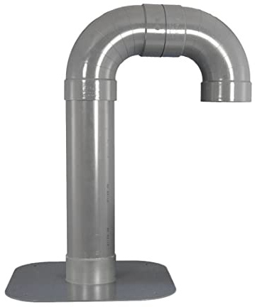 Flachdach-Kabeldurchführung, Schwanenhals, Dachdurchführung, Typ HS1, Kabel, Solar, Strom, Antenne (DN 70/75 - Bitumenflansch)