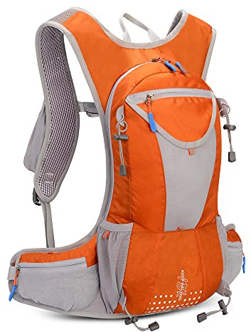 TEEORO Outdoor-Reittaschen, Sport-Fahrradrucksack Mountainbike-Rucksack für Männer und Frauen Wasserdichter Tagesrucksack aus Nylon (Orange)