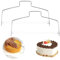 TNSLAND 2 Pièces set de Coupe Gateau Patisserie Cutter à Gâteaux Scie à Gâteau en Acier Inoxydable Réglable en Hauteur Accessoires de Pâtisserie pour Couper Les Gâteaux et Les Pains