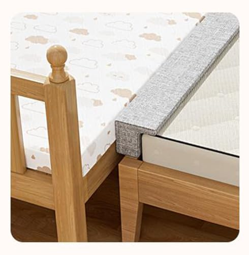YUURO L Shape High Density Foam Bed Gap Filler Bolster Pillow for Bed/Headboard/Wall,Breathable Linen Fabric,79inch Long Mattress Extender Bed Bridge (3.1 Gap)