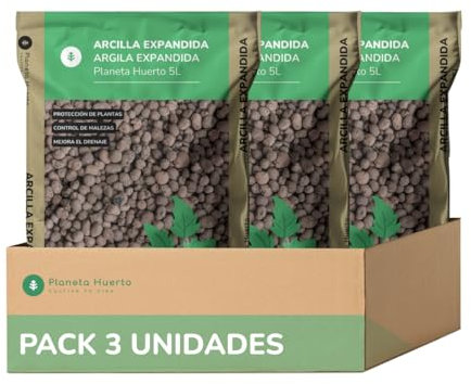 PLANETA HUERTO | Arcilla Expandida 15 L – Sustrato Ligero y Drenante para Macetas, Hidroponía y Jardinería