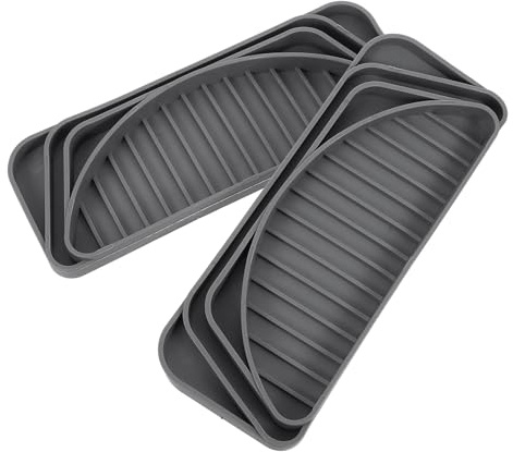 WHAMVOX Vaschetta Raccogli Gocce in Silicone 2 Pezzi Vassoio Antispruzzo Tagliabile per Frigorifero Dispenser Acqua e Macchina da Caffè Resistente al Calore per Cucina Ufficio e Uso