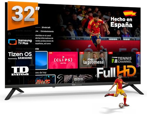 TD Systems - Smart TV 32 Pulgadas Full HD con Tizen OS 8.0 Powered by Samsung, Televisión HDR10 con Sintonizador Triple, Televisores del 2026 | PRIME32FC22TIZEN