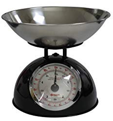Dexam Retro Kitchen Scales, Black;17848101 24.70 x 24.70 x 24.70 cm