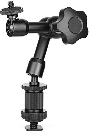 ChromLives 7 Brazo mágico Articulado Brazo de Fricción Mágico Ajustable con Montaje de Zapata Caliente Tornillo de Trípode de 1/4 para Cámara/Cámara/Monitor LCD DV/Luces de Flash/Micrófono/DJI Osmo