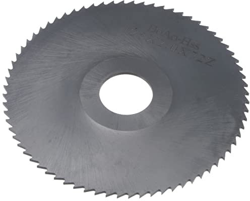 sourcing map Circular Sierra Hoja, 125mm (5) Diámetro 2mm Grosor 72 Dientes, 6542 Alto Velocidad Acero (HSS) Nitruración fres*do Cortador con 27mm Eje para Metal Madera Corte