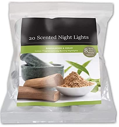 Pride Home & Garden PHG Fresh Scented Tealight Candle with 8 Hour Burn Time Long-Lasting Set Fancy Candles for Decor Premium Quality (Sandalwood and Cedar), One Size