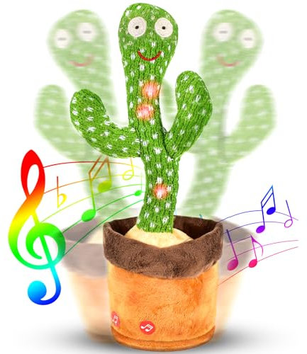 bdao gift Talking Cactus Toys for 2 Year old Boy,Dancing Cactus Toy for 1 Year Old,Interactive Baby Toys for 12+ Months,Baby Encourage Speech Toys