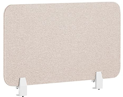 Beliani Pannello Divisorio Fonoassorbente per scrivania in PET beige 72 x 40 cm