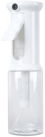 SURPN Flacons pulvérisateurs d'eau de 200 ml pour cheveux - Vaporisateur fin pour plantes - Vaporisateur fin continu pour coiffure, plantes, nettoyage, brumisation et soins de la peau - Transparent