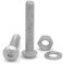 NOLDAR | Linsenkopfschrauben mit Innensechskant. Edelstahl (A2). Set 20 Schrauben mit 20 Muttern und 20 Unterlegscheiben (60 Stück). Flachrundkopfschrauben ISO 7380 Vollgewinde. (Große M6 x 16 mm)