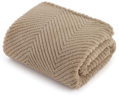 Bedsure Manta Lavable para Perros Grandes - 120x100 cm Manta para Perro de Forro Polar Coral, Suave y mullida, Manta para Gato, Manta para Mascotas para Viajes, Cama, sofá, Color marrón