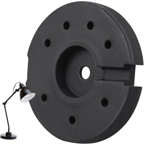 HOLIDYOYO Base De Peso Para Lámpara De Pie Y Mesa De Metal Resistente 5.31X5.31X0.79 Pulgadas Soporte Estable Para Proyectos De Bricolaje Accesorio Seguro Y Decorativo