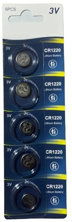 Sivitec 5pcs CR1220 Button Coin Cell Battery For Watch Car Remote Key DL1220 ECR1220 BR1220 3V Lithium Battery