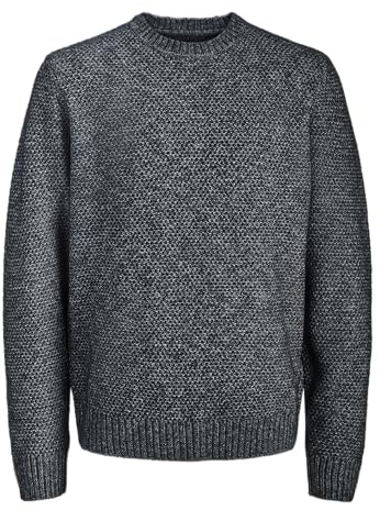 JACK & JONES Jprblawilson Knit Crew Neck pour Homme, Bleu Nuit, M